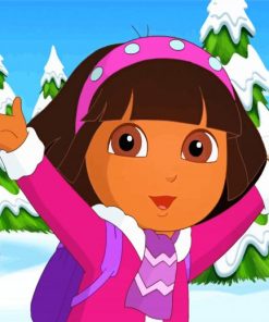 Dora In Snow paint by number