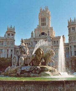 Cybele Fountain Madrid paint by numbers