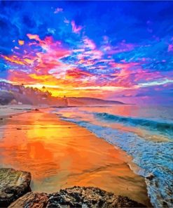 Laguna Beach Sunset paint by number
