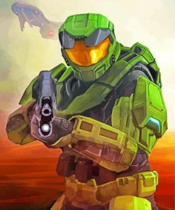 Master Chief The Halo paint by numbers