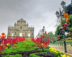 Ruins Of St Pauls Macao paint by number
