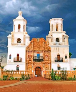 San Xavier Indian Reservation paint by number