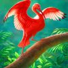 Scarlet ibis Bird Art paint by numbers