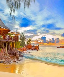 Seychelles At Sunset paint by number