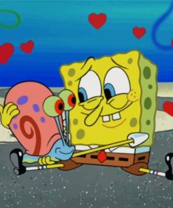 SpongeBob And Gary paint by number