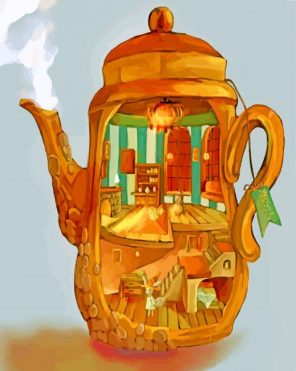 Teapot House Paint By Numbers