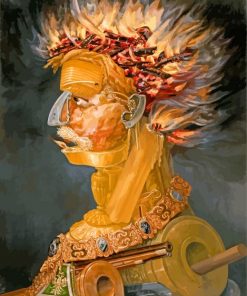 The allegory of Fire Giuseppe Arcimboldo paint by numbers