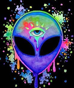 Trippy Alien paint by numbers