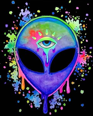 Trippy Alien paint by numbers