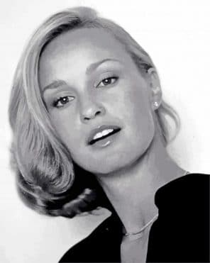 Young Jessica Lange paint by number