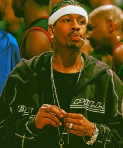 Allen Iverson Wearing A Durag paint by numbers
