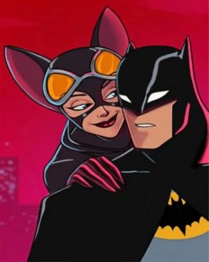 Batman And Catwoman Couple Paint by Numbers