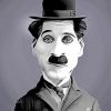 Charlie Chaplin caricature paint by number