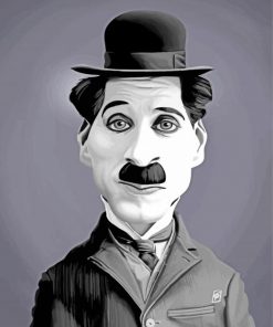 Charlie Chaplin caricature paint by number