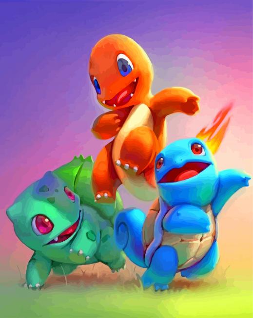charmander-squirtle-bulbasaur-fanart-paint-by-number