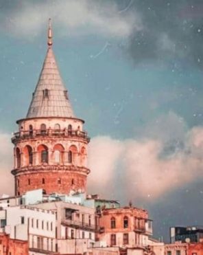 Galata Tower Istanbul Turkey paint by numbers