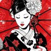 Geisha Girl paint by numbers