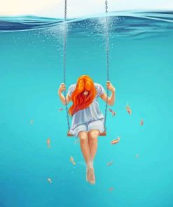 Girl Swing In The Water