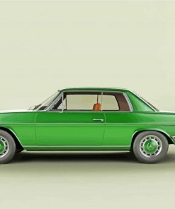 green mercedes benz w114 paint by numbers