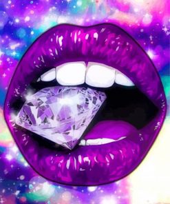 lips-with-diamond-in-mouth-paint-by-numbers
