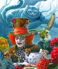 Mad Hatter Movie paint by numbers