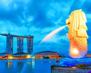 merlion park paint by number