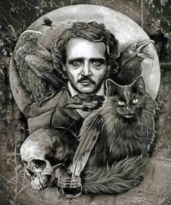 Mysterious Edgar Allan Poe paint by numbers