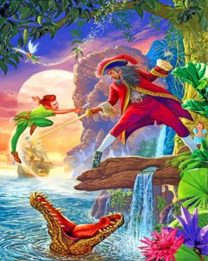 peter pan and hook paint by number