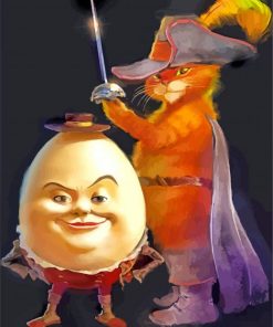 puss in boots and Humpty Alexander Dumpty paint by numbers