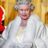 Queen Elizabeth Wearing White paint by numbers