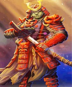 Cool Samurai paint by numbers