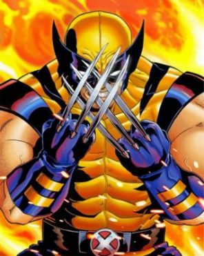 Superhero Wolverine Paint by numbers