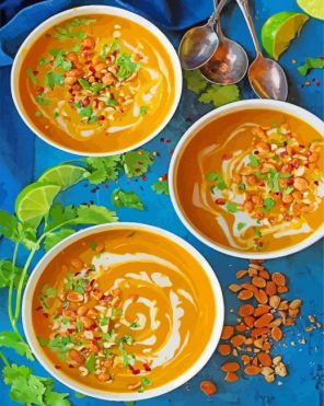 thai butternut squash soup paint by number
