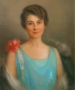 the-portrait-of-lady-in-blue-paint-by-numbers
