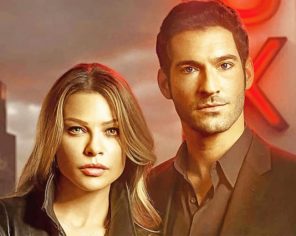 Lucifer and Chloe Decker paint by numbers