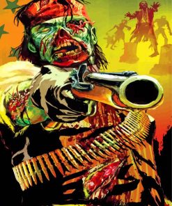 western zombie paint by number