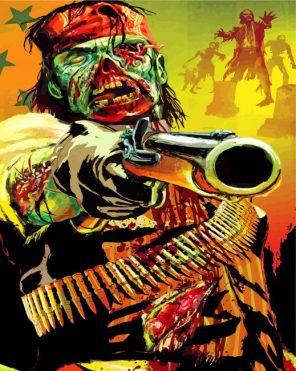 western zombie paint by number