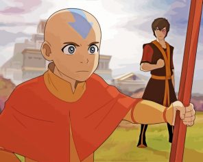 Aang And Zuko paint by numbers