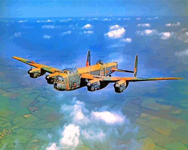 Avro Lancaster Aircraft paint by number