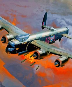 Avro Lancaster Bomber paint by number