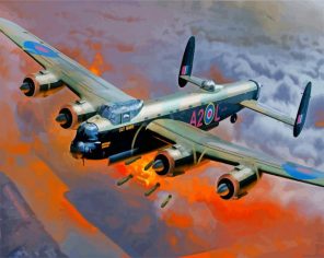 Avro Lancaster Bomber paint by number