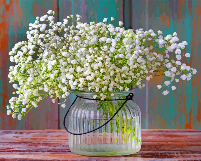 Babys Breath Plants paint by numbers