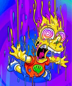 Bart Simpson Illustration paint by numbers