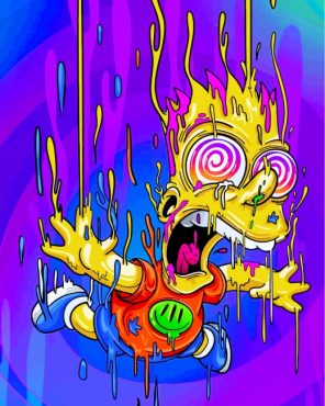 Bart Simpson Illustration paint by numbers