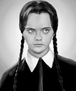 Black And White Wednesday Addams paint by numbers