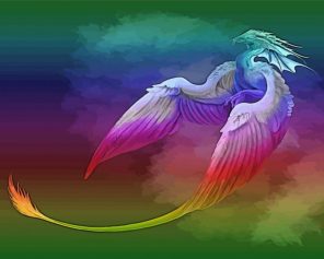 Colorful Dragon paint by numbers