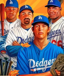 Dodgers Players paint by number