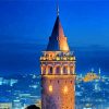 Galata Tower Istanbul Turkey paint by number