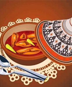 Illustration Tagine paint by number
