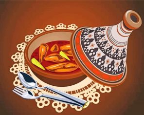 Illustration Tagine paint by number